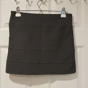 Tight grey mini skirt